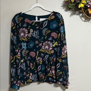 LOFT Multicolor Floral Blouse